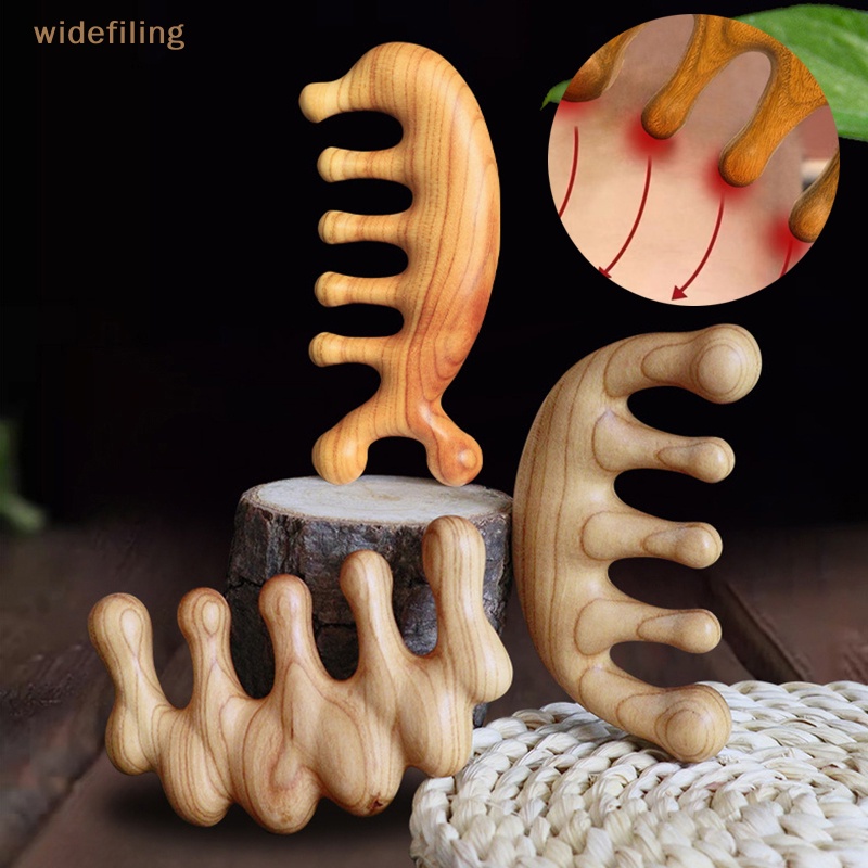 1 Lược Chải Tóc Mát Xa Da Đầu Bằng Gỗ Gụ Mahogany Năm Răng Thư Giãn Chống Tĩnh Điện