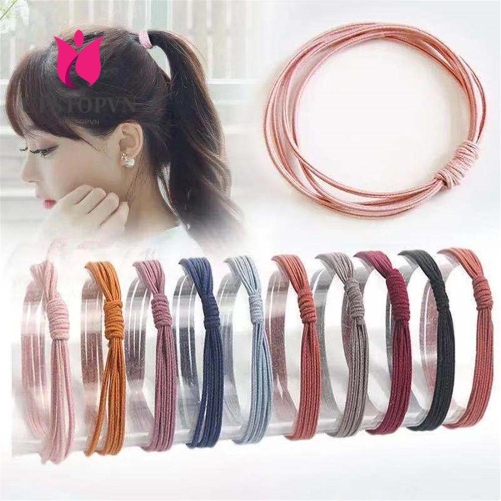 UPSTOPVN Dây Buộc Tóc 4 Trong 1 Màu Sắc Ngẫu Nhiên Cho Nữ