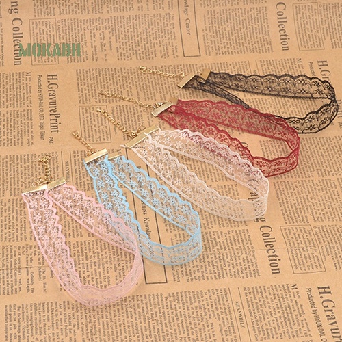 [Mok Abh] Vòng Cổ Choker Ren Phong Cách Gothic Punk