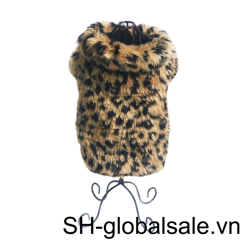 Trang Phục Giữ Ấm Bằng Vải Cotton Mềm Mại Thoải Mái In Họa Tiết Da Báo Thời Trang Cho Thú Cưng