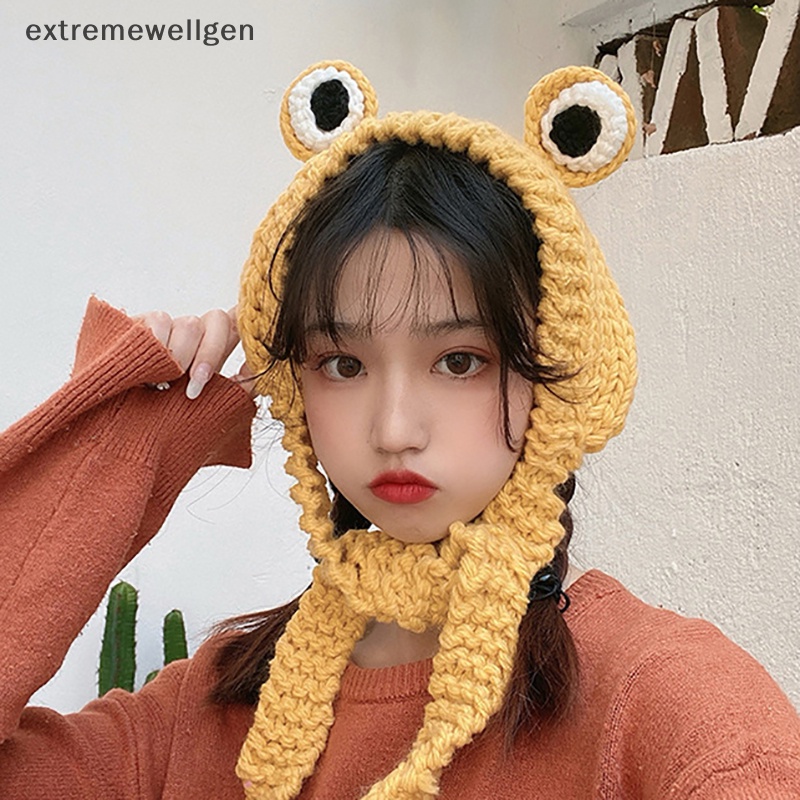 [Cực Tốt] Mũ Len Dệt Kim Hình Chú Ếch Vui Nhộn Giữ Ấm Mùa Đông Cho Nam Và Nữ LLF