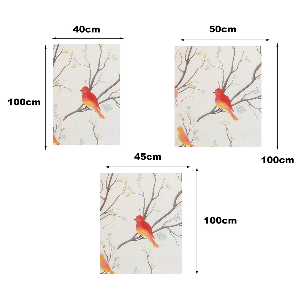 1 Cuộn Sticker Dán Cửa Sổ Bằng PVC Họa Tiết Chim Nhiều Màu Sắc Để Trang Trí Phòng Ngủ