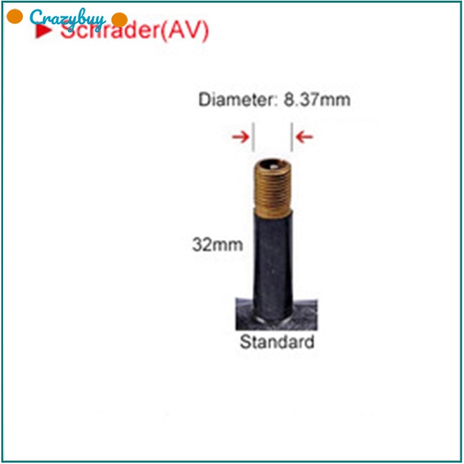 Cr Set 2 Ruột Xe Đạp Leo Núi Kèm Trục Xiên Crowbars Schrader (av) Chất Lượng Cao
