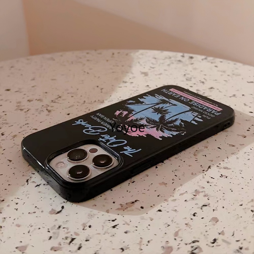 Ốp Điện Thoại Silicone Mềm Chống Sốc In Hình Bãi Biển Cho iPhone 14 13 11 12 XR Pro Max 14 Plus X XS XR 7 8 Plus