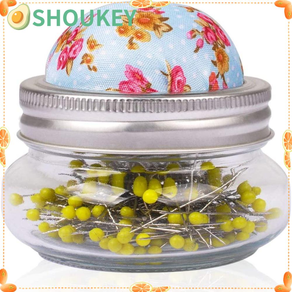 SHOUKEY Giá Đỡ Lọ Thủy Tinh Trong Suốt 200 Ghim Đầu Kim Tiện Dụng
