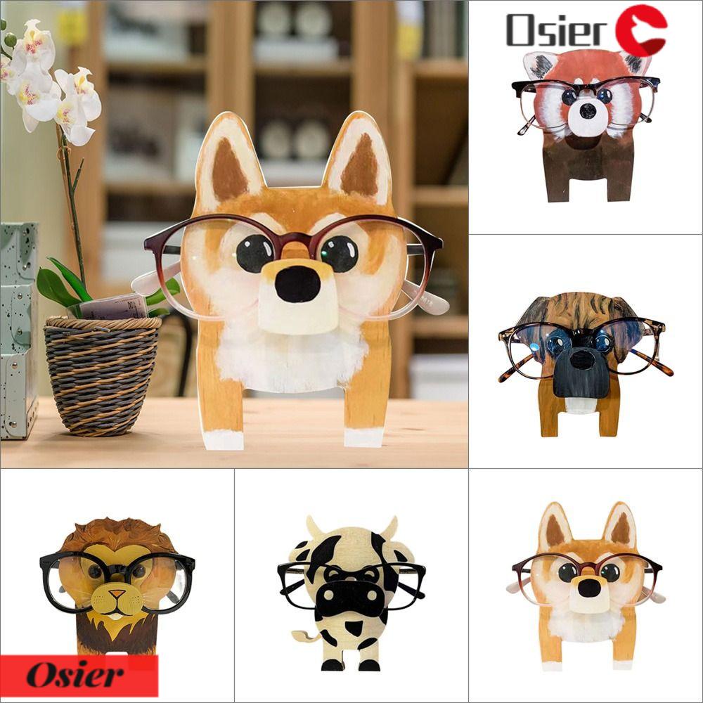 OSIER1 Giá Đỡ Trưng Bày Mắt Kính Hình Động Vật Bằng Gỗ