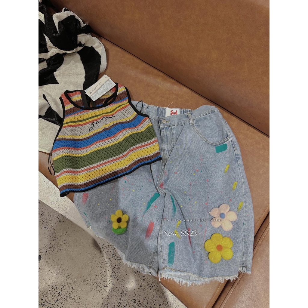 Quần short vẩy sơn hoa ji.wa