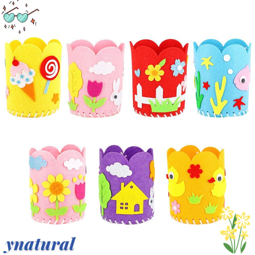 YNATURAL Hộp Đựng Bút Bằng Vải Không Dệt Sáng Tạo DIY