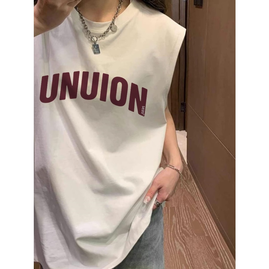 NRVP Áo Thun Nữ Không Tay 100% Cotton Thời Trang Hàn Quốc