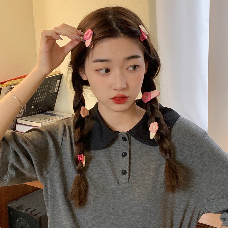 Kẹp Tóc Hình Hoa Màu Hồng Dễ Thương Thời Trang Mùa Hè 2023