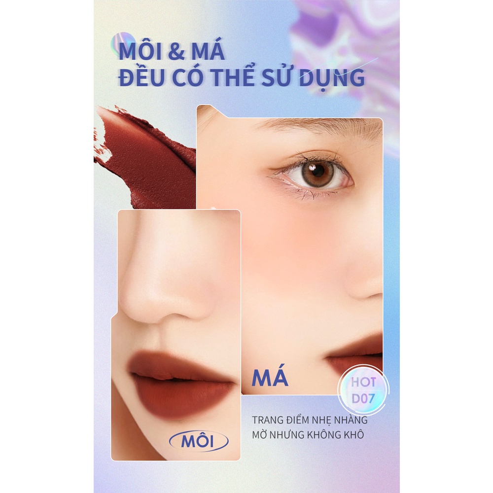 Son Hũ Focallure Chất Son Kem Bùn, Kết Hợp Đánh Má, Chất Son Dễ Tán, Nhẹ Môi, Lâu Trôi, Màu Sắc Son Trẻ Trung Tươi Sáng