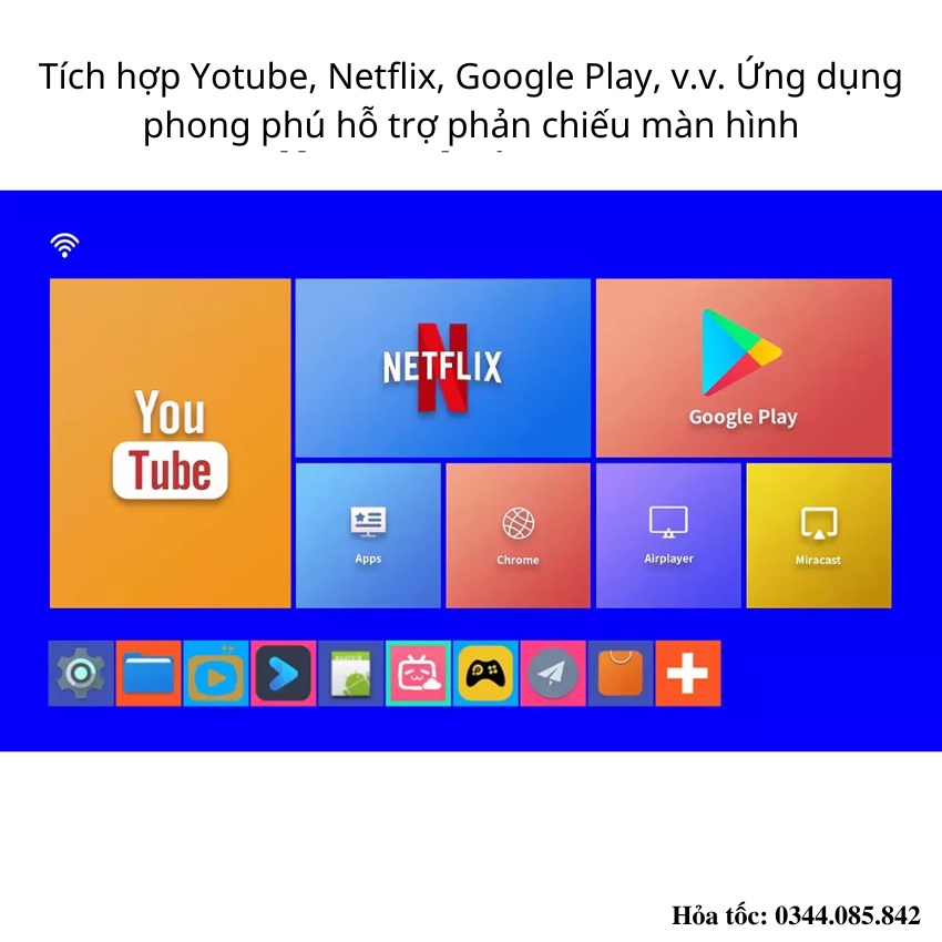 Máy chiếu 4K SIÊU NÉT, Máy chiếu KAW Pro KP950 Phiên bản MỚI cao cấp hệ điều hành Androi dễ sử dụng - Bảo Hành 12 Tháng