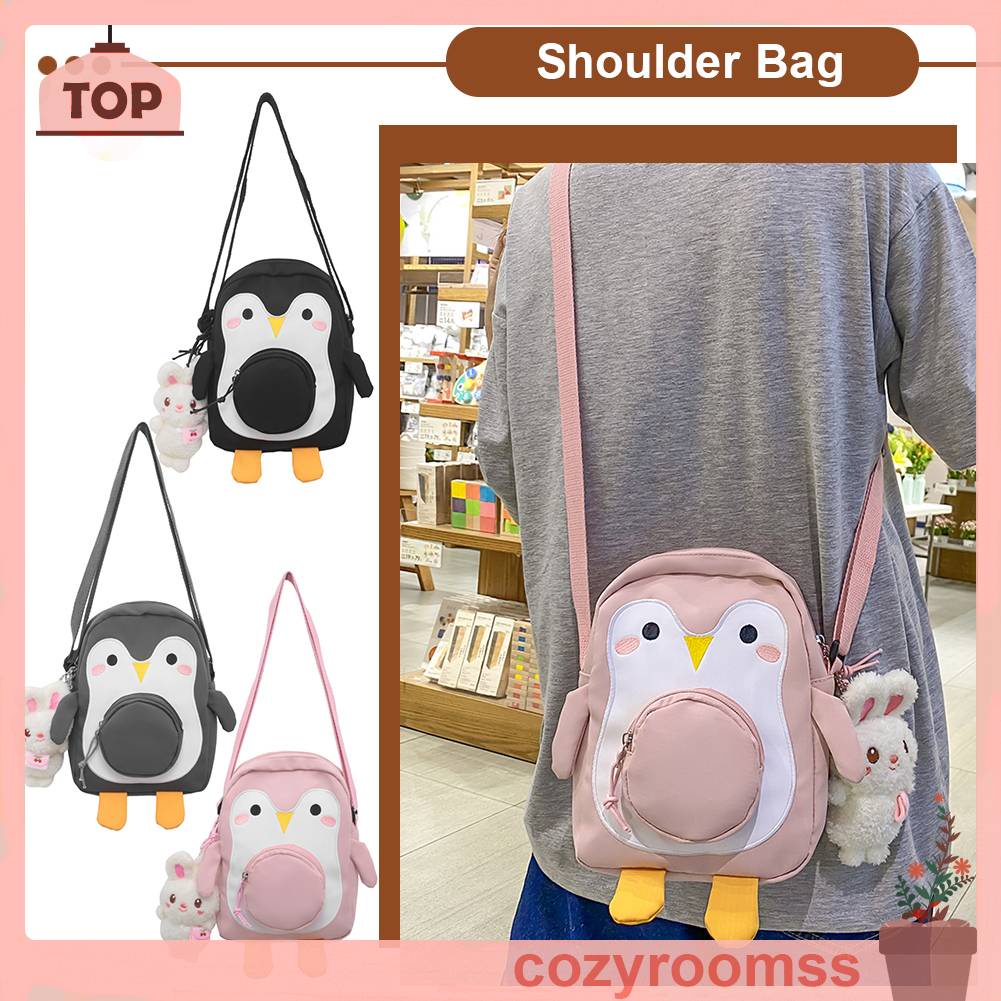 Túi Đeo Chéo Nữ Hình Chim Cánh Cụt Hoạt Hình Đáng Yêu
