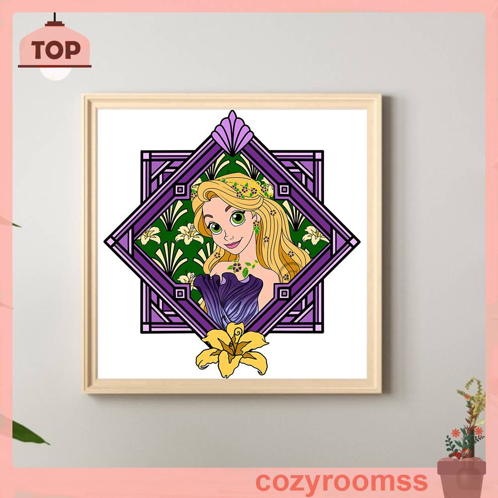 Tranh Đính Đá Kim Cương Toàn Bộ 5D DIY Hình Vẽ Rapunzel
