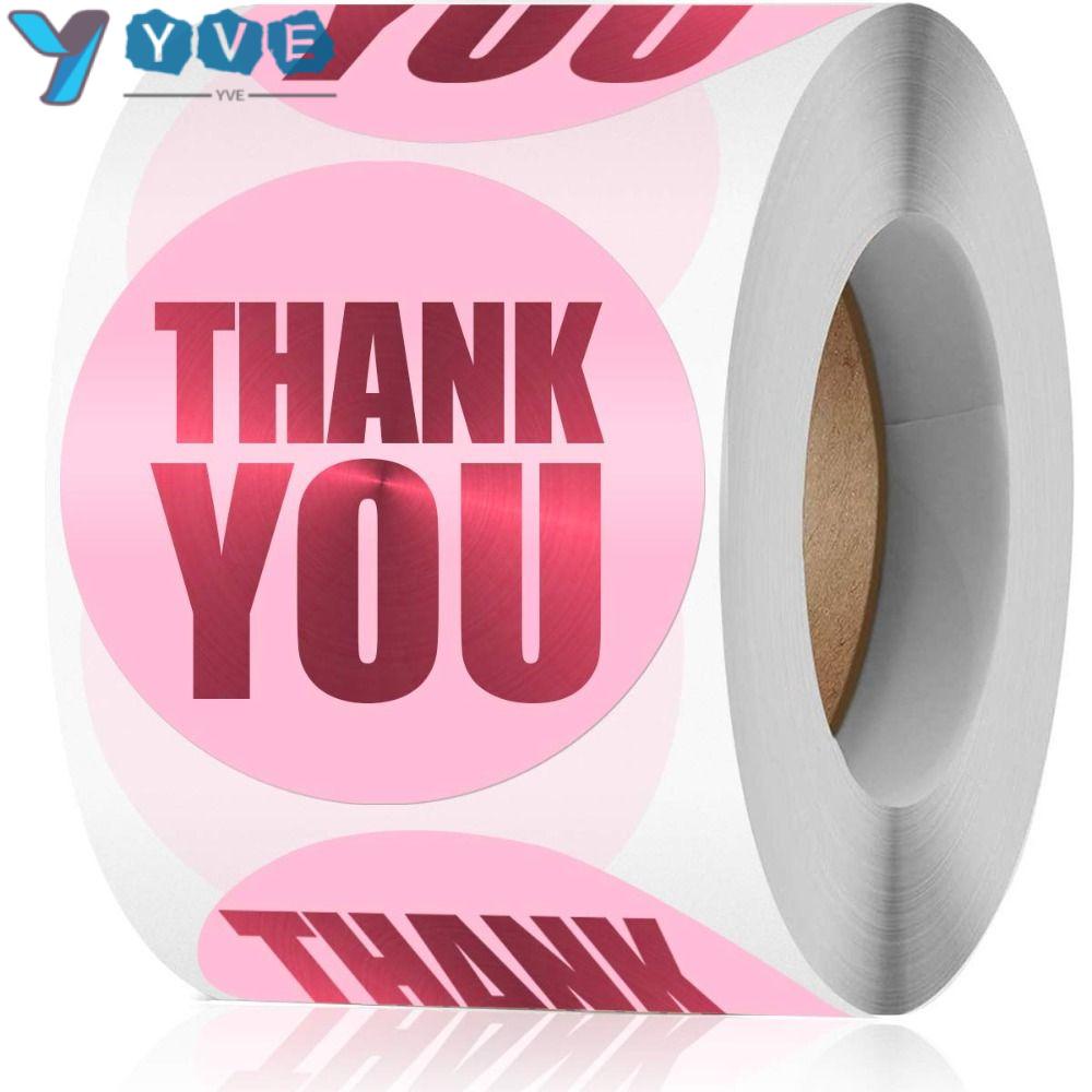 YVE Cuộn Nhãn Dán Tự Dính Hình Tròn Trang Trí Tiệc
