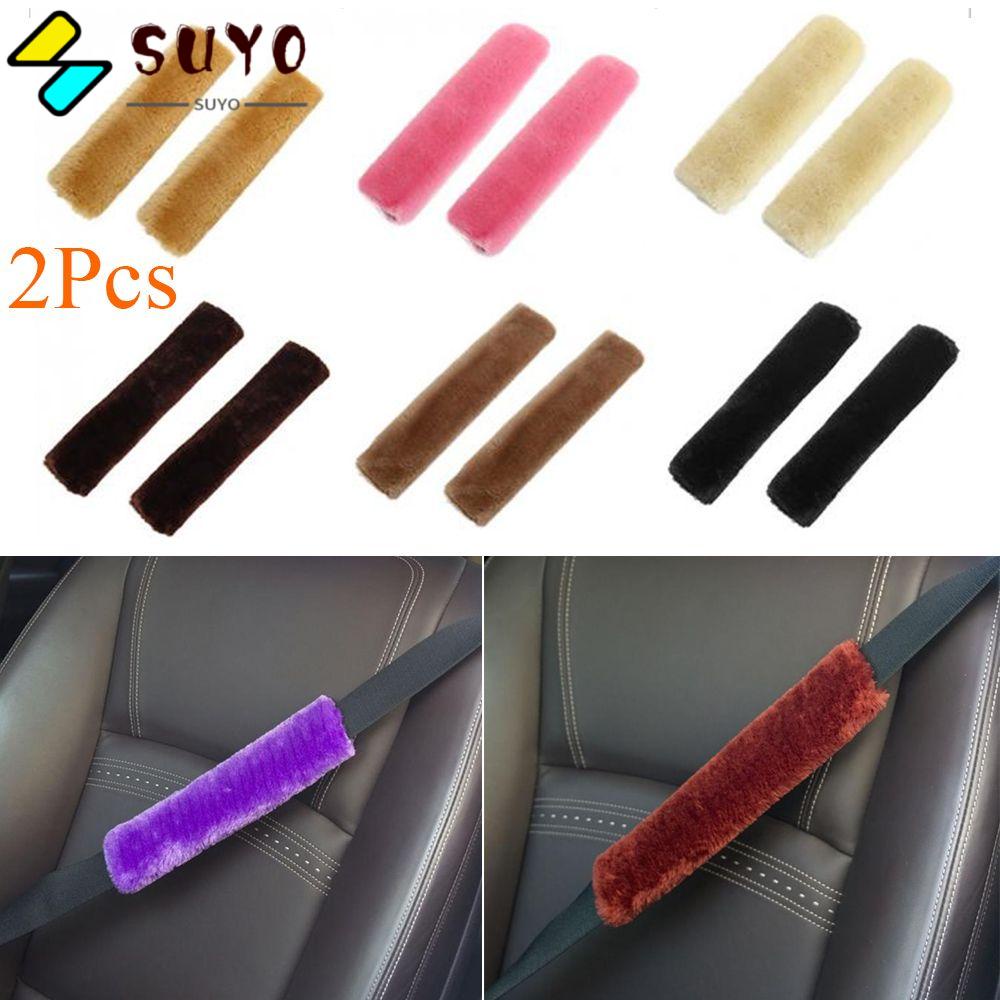 SUYO Bộ 2 Miếng Đệm Bọc Dây An Toàn Xe Hơi Mềm Mại
