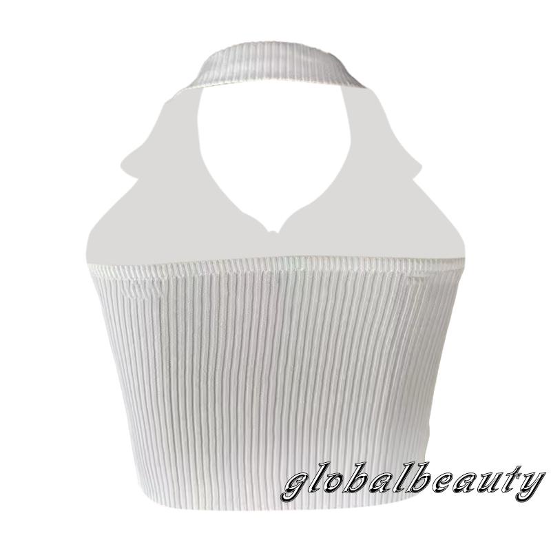 Áo Croptop Dệt Kim Sát Nách Màu Sắc Đơn Giản Phối Khóa Kéo Thời Trang Mùa Hè Cho Nữ