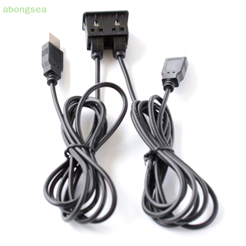 Abongsea Dây Cáp Nối Dài 150CM Hai Cổng USB Cho Xe Hơi / Tàu Thuyền