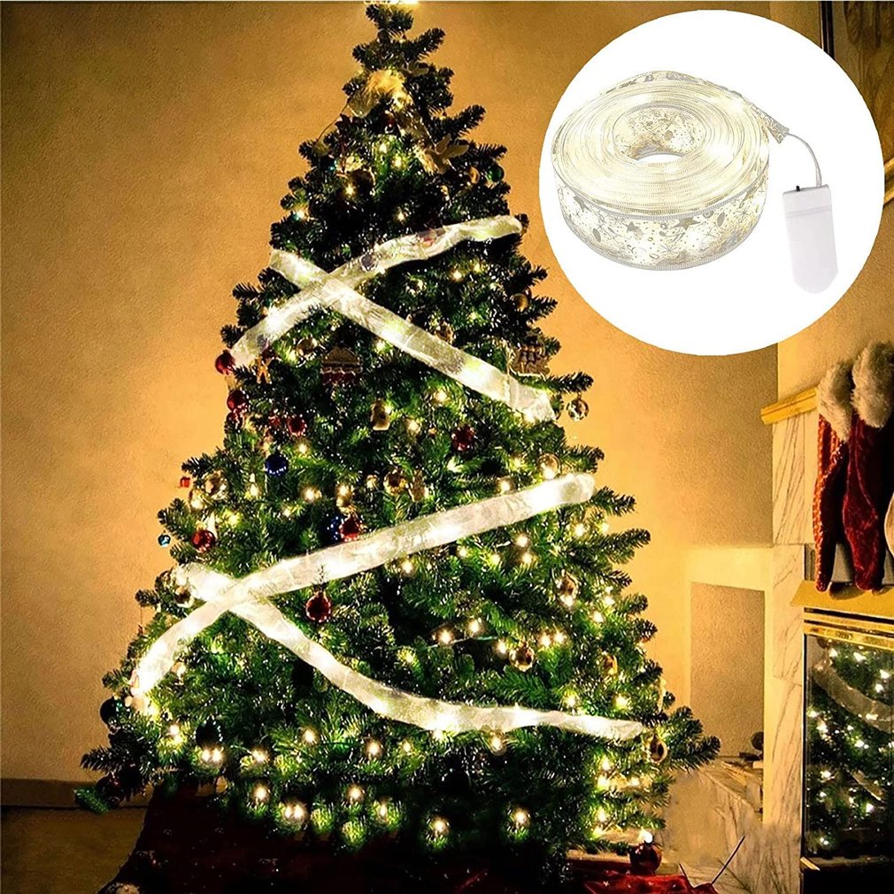 =Christmas=2M 20 LED Satin Light Strings LED Ribbon Christmas Tree Lights String
