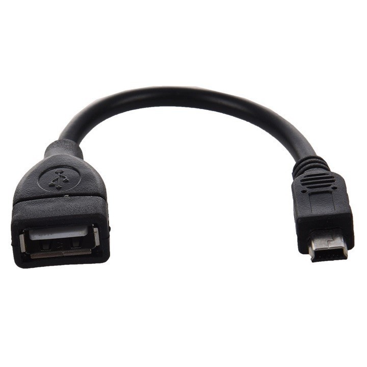 Cáp OTG đầu vuông Mini USB to USB. Cáp cắm USB ô tô