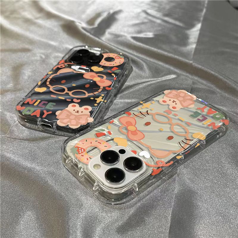 Ốp Điện Thoại Mềm Trong Suốt In Hình Gấu Hello Kitty Cho Iphone 14Promax 1312 / 11 7 / 8plus xr / sins T7LX