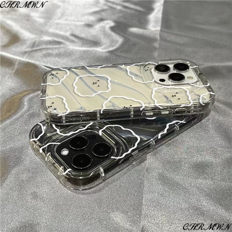 Ốp Điện Thoại Mềm Trong Suốt In Hình Gấu Trắng Dễ Thương Cho Iphone 11 / 14Promax 13127 / 8 xr