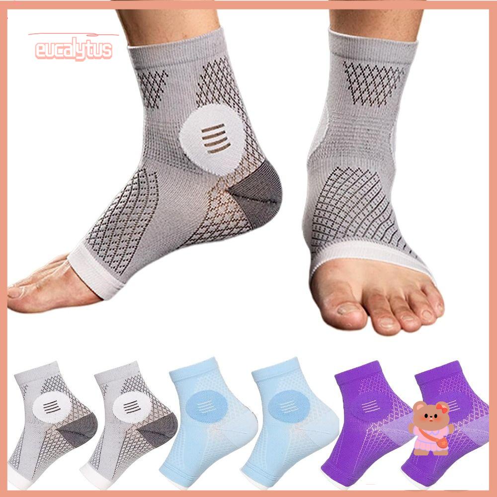 EUTUS Đôi Vớ Nén Giảm Đau Màu Xanh Dương Thoải Mái Thoáng Khí Thấm Hút Mồ Hôi Chống Trượt Dành Cho Nam Nữ