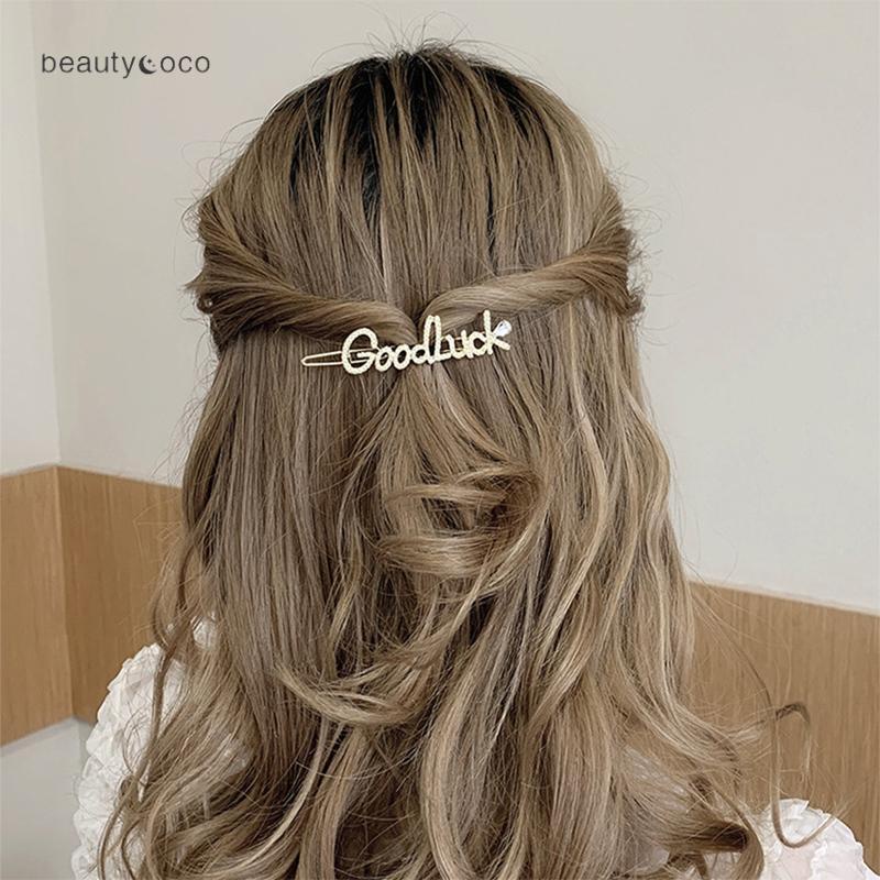 Beautycoco🍊Kẹp Tóc Nơ In Chữ Thời Trang Hàn Quốc Mới Cho Bé Gái Bán Sỉ