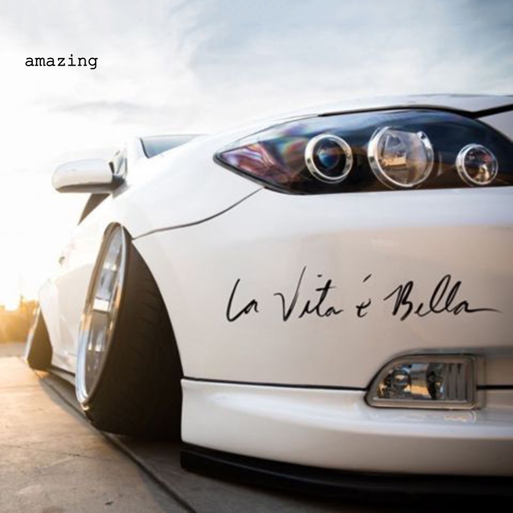 Miếng Dán Trang Trí Xe Hơi / Xe Tải In Chữ Chống Thấm Nước Thời Trang