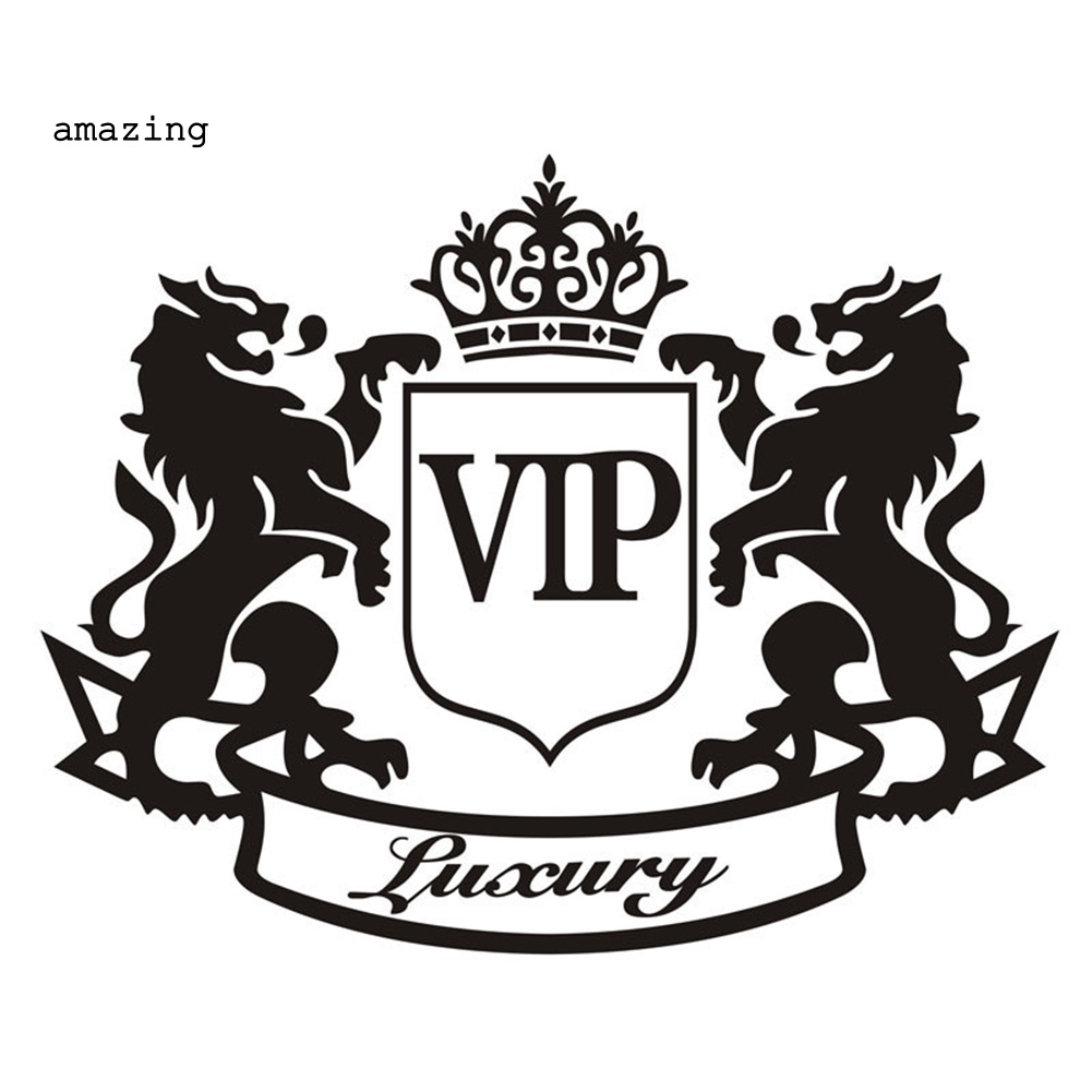 Đề Can Phản Quang Dán Trang Trí Xe Hơi / Xe Máy Hình Hai Vương Miện Sư Tử VIP