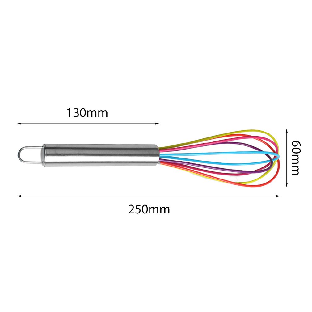 =Christmas=Colorful Silicone Whisk Frother Milk Cream Kitchen Utensils For Blending