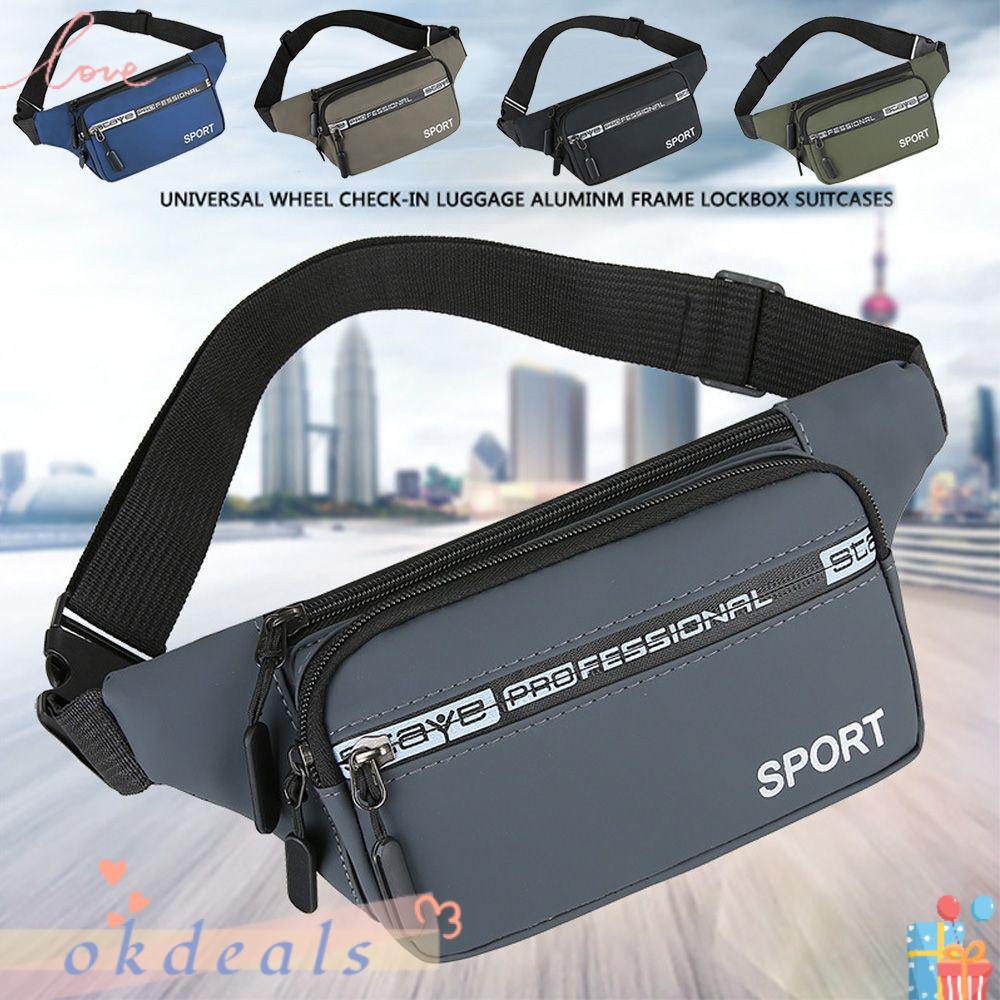 OKDEALS Túi Đeo Hông Chống Thấm Nước Bằng Nylon Thời Trang Dành Cho Nam