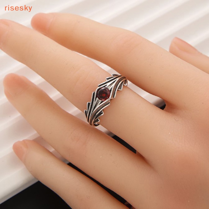 Nhẫn Bạc 925 Đính Đá Đỏ Thời Trang Dành Cho Nữ