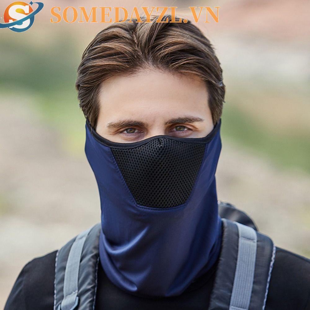 SOMEDAYZL Khẩu Trang Che Phủ Cổ Chống Nắng Mùa Hè Bảo Vệ Khuôn Mặt Và Mặt Phối Lưới Có Nắp Đậy Cổ Dành Cho Bạn Nam Hoạt Động Ngoài Trời
