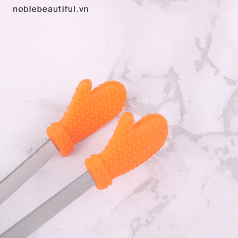 Set 3 Kẹp Gắp Đá Bằng Thép Không Gỉ Và Silicon Siêu Bền Tiện Dụng Cho Nhà Bếp