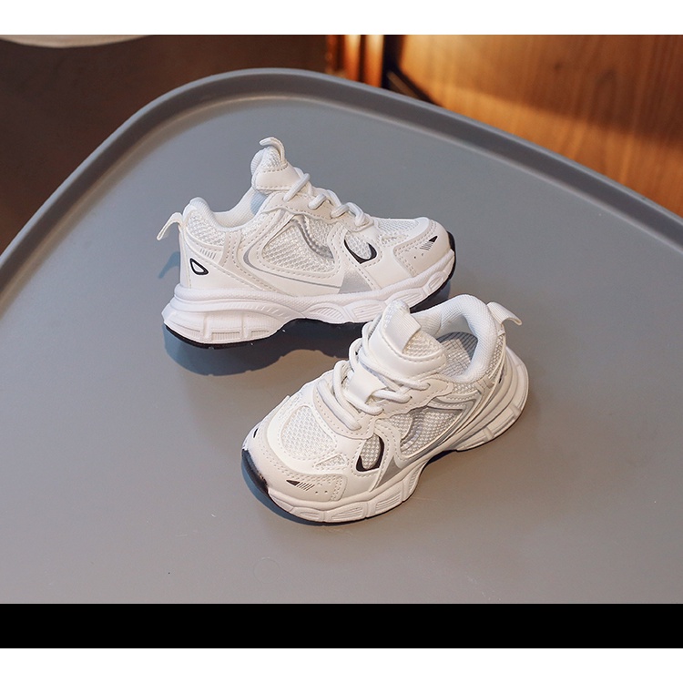 Giày Thể Thao Phối Lưới Thoáng Khí Thời Trang Mùa Hè Hàn Quốc 2023 Mới Cho Bé