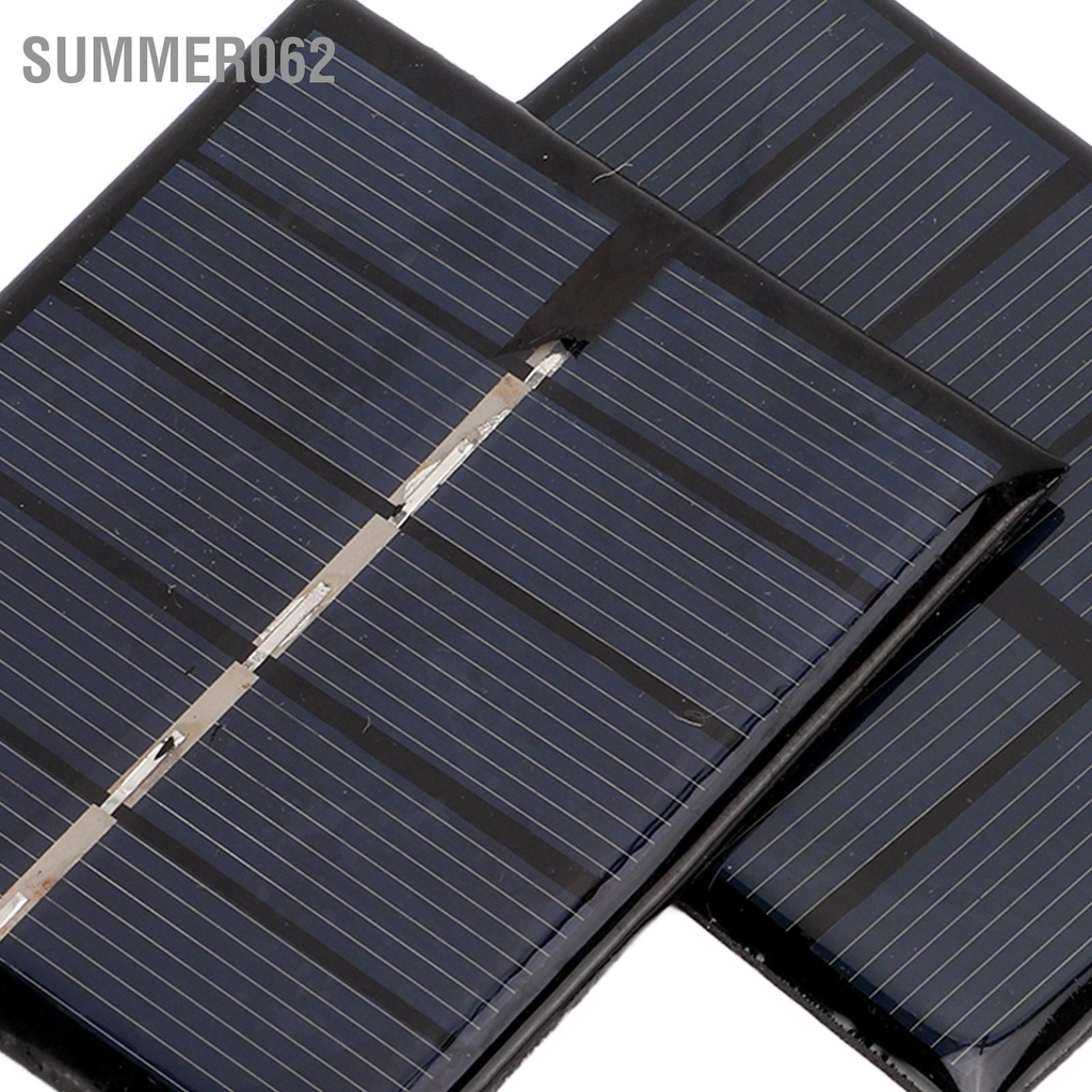 Summer062 2 Tấm Pin Năng Lượng Mặt Trời 0.5W 2.5V DIY Bộ Sạc Polysilicon Có Thể Bảo Vệ Cho Các Thiết Bị Điện Công Suất Thấp