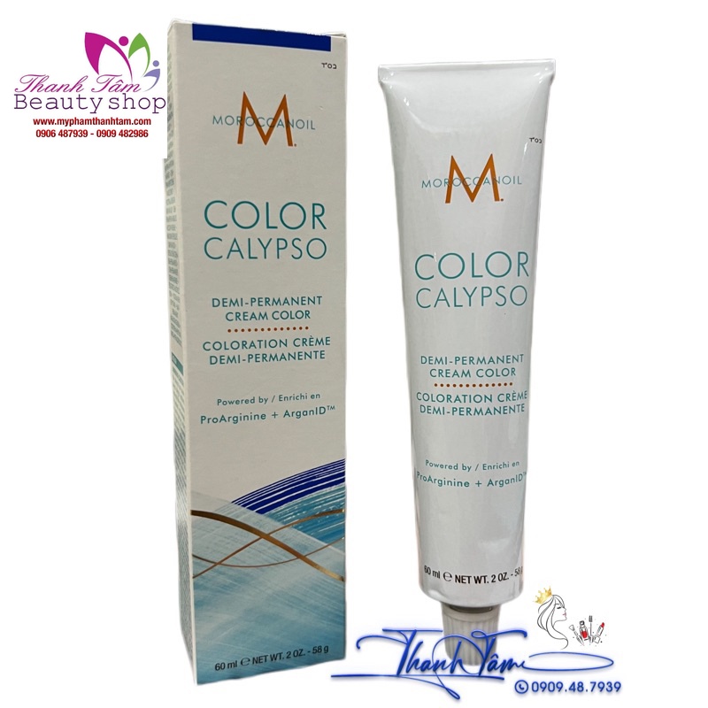Kem nhuộm bán lâu bền, Free Amoniac Moroccanoil Color Calypso Demi - Permanent Cream 60ml { New 2023 }