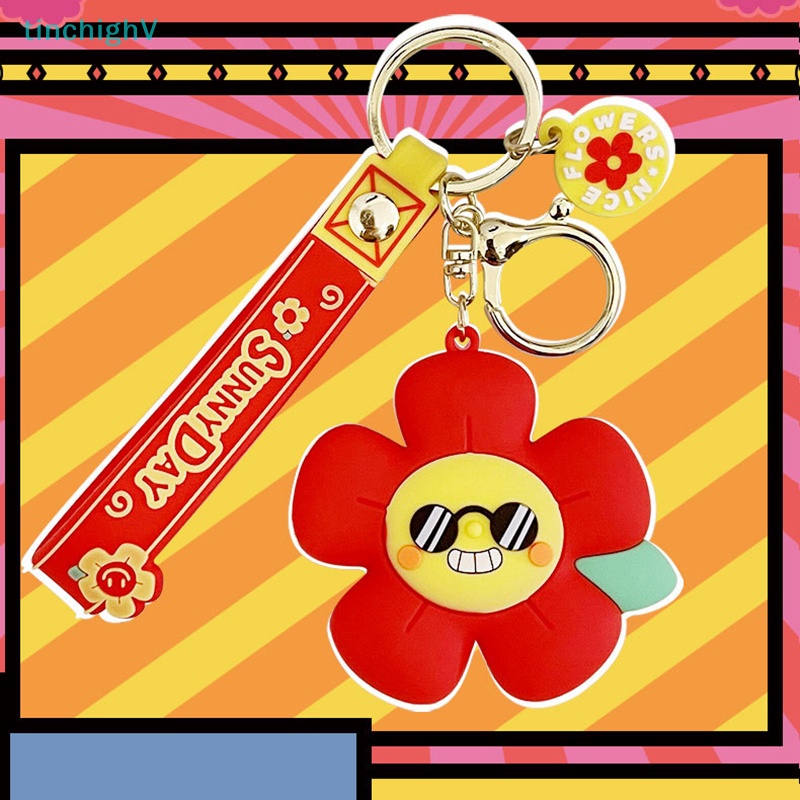 [TinchighV] Móc Chìa Khóa Hình Bông Hoa Hoạt Hình Vui Nhộn Hợp Thời Trang Dành Cho Cặp Đôi Đi Học [Mới]