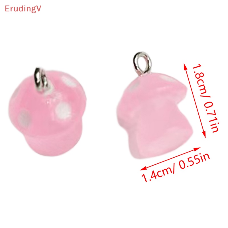 [ErudingV] Mặt Dây Chuyền Hình Nấm Bằng Resin Phát Sáng DIY Dễ Thương Ch