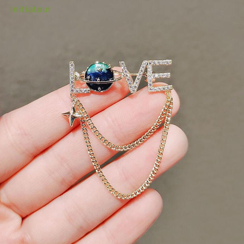 1 Huy Hiệu Cài Áo Hình Trái Tim Đính Đá Thời Trang Dành Cho Nữ