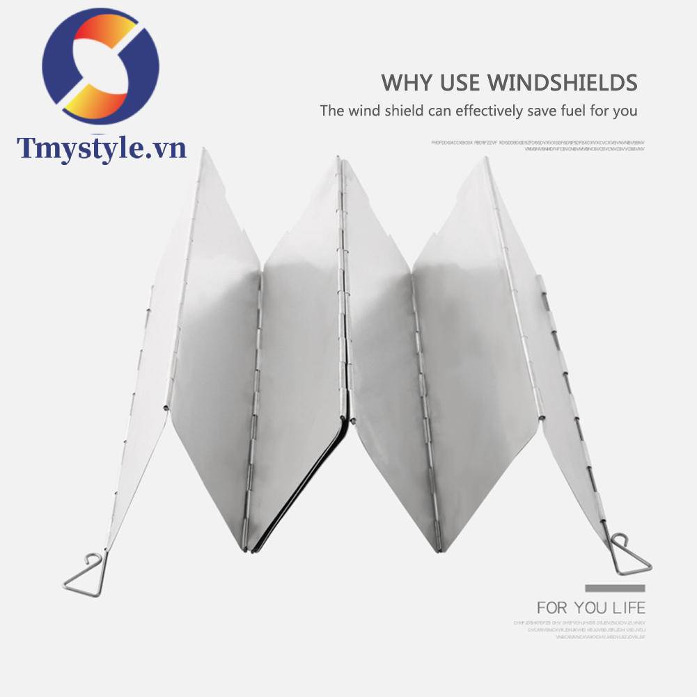 Tấm Chắn Gió Bằng Hợp Kim Nhôm Có Thể Gấp Gọn Kèm Pin Tiện Dụng Mang Theo Cắm