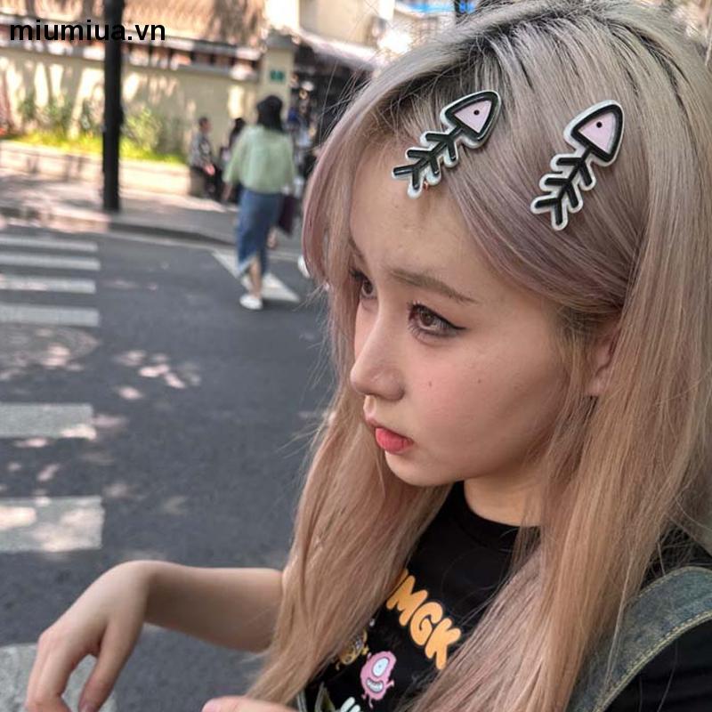 Miumiua🔮Kẹp Tóc Hình Xương Cá Nhỏ Dễ Thương Sáng Tạo Phong Cách niche Ngọt Ngào