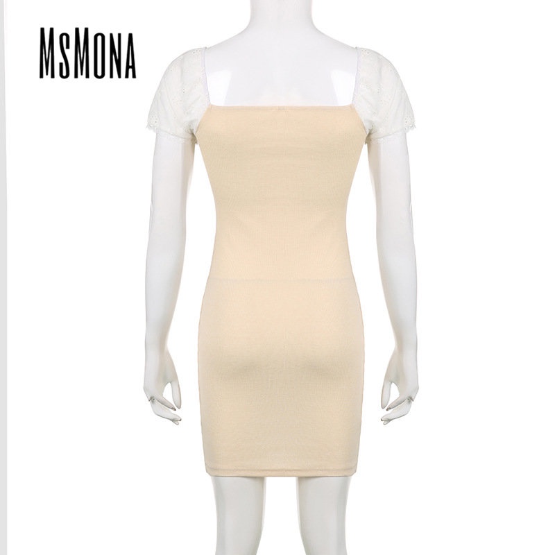 Đầm Mini Tay Ngắn Màu Trơn Dáng Ôm Thời Trang 2023 Cho Nữ