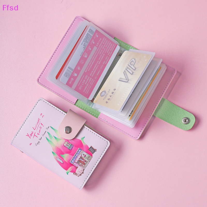 Ví Da PU 26 Ngăn Đựng Thẻ ID / Tên / Danh Thiếp Họa Tiết Động Vật / Trái Cây