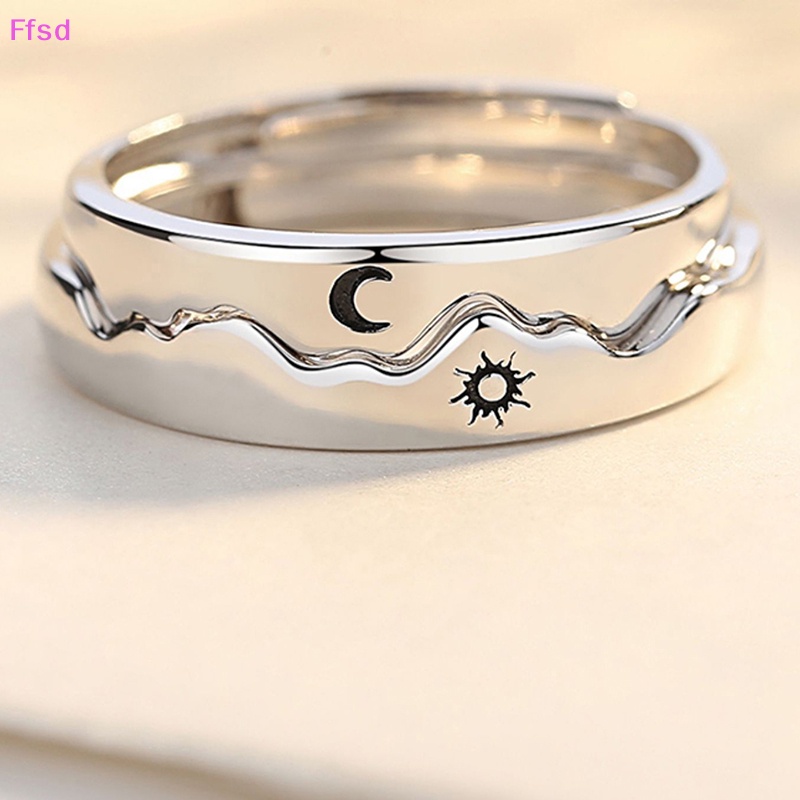 {Ffsd} Nhẫn Cặp Đôi Mặt Trời Mặt Trăng Cá Tính Lãng Mạn Có Thể Điều Chỉnh Sáng Tạo Làm Quà Tặng Trang Sức Cho
