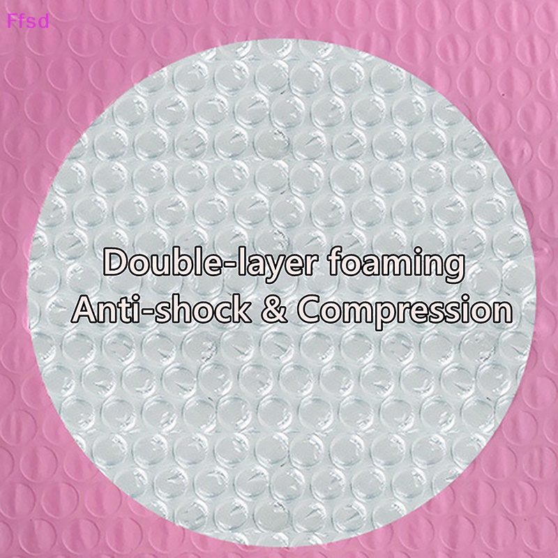 {Ffsd} Set 10 Túi Bong Bóng Đỏ Hồng Tự Đóng Gói Hàng Bảo Vệ Chống Rơi Bền * Hàng Bán Chạy