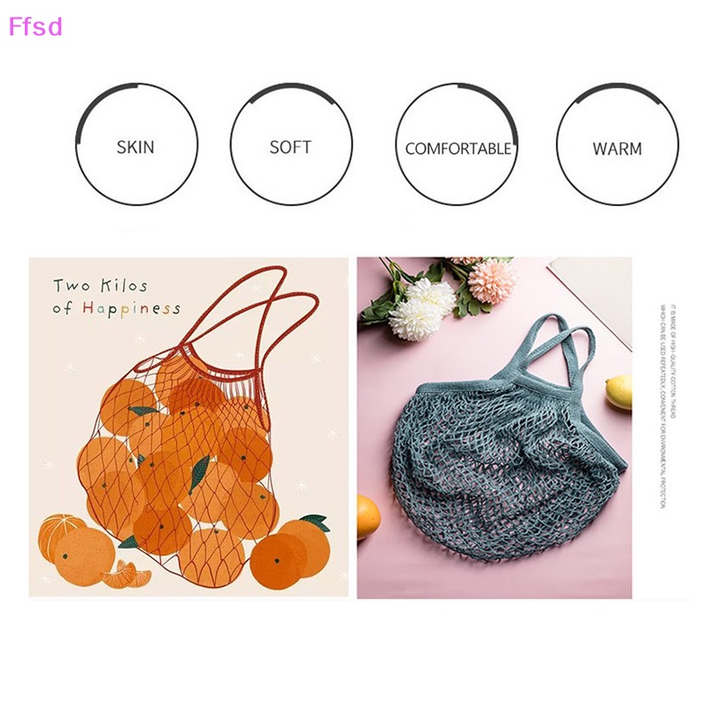 {Ffsd} Túi Mua Sắm Xách Tay Có Thể Tái Sử Dụng Với Tay Cầm Dài * Bán