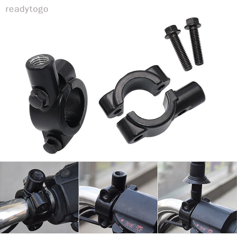 Giá Đỡ Kính Chiếu Hậu 8mm Bằng Nhôm Màu Đen Thông Dụng Cho Xe Máy