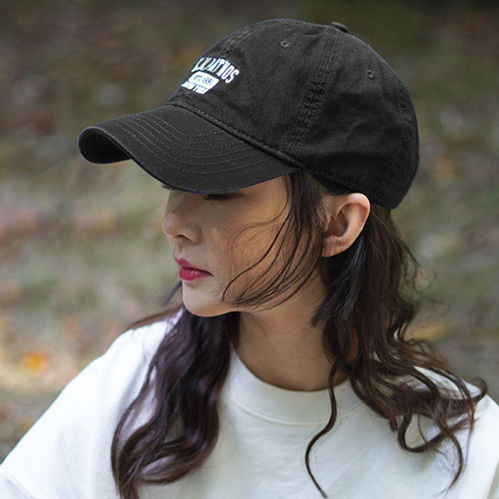 LOMBARD Mũ Lưỡi Trai Chống Nắng Thêu Chữ Có Thể Điều Chỉnh Kích Cỡ Cho Nam Và Nữ